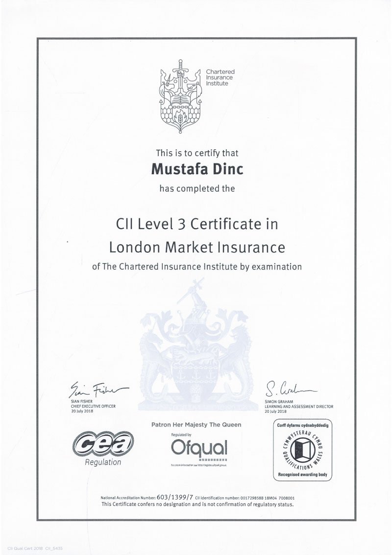 CII Level 3 </br>Certificate in London Market Insurance